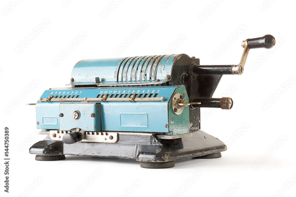 arithmometer over white arithmometer over white