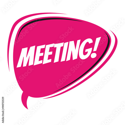 meeting retro speech bubble