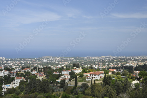 Fototapeta Naklejka Na Ścianę i Meble -  View to the North West over the Kyrenia town