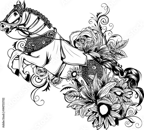 Cavallo e fiori 