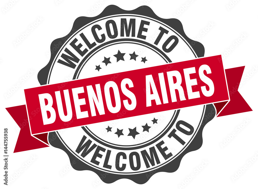Fototapeta premium Buenos Aires round ribbon seal