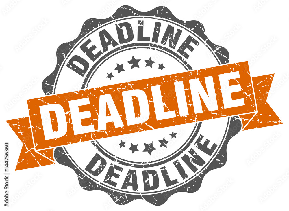 Fototapeta premium deadline stamp. sign. seal