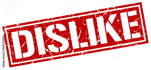 dislike square grunge stamp
