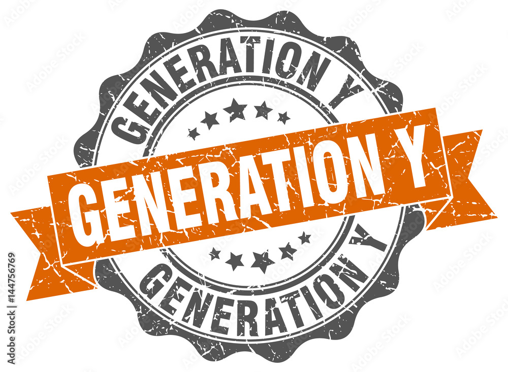 Fototapeta premium generation y stamp. sign. seal