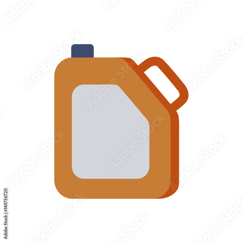 Canister, funnel, fuel icon. Metal canister of gasoline cartoon flat vector canister illustration