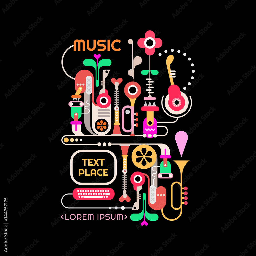 Naklejka premium Abstract Music Design