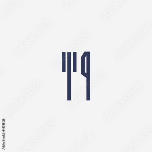 Abstract simple design vector fork and knife