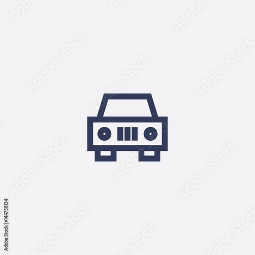 Abstract vector car and taxi icon