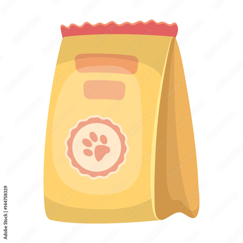 Animal feed package.Pet shop single icon in cartoon style vector symbol ...