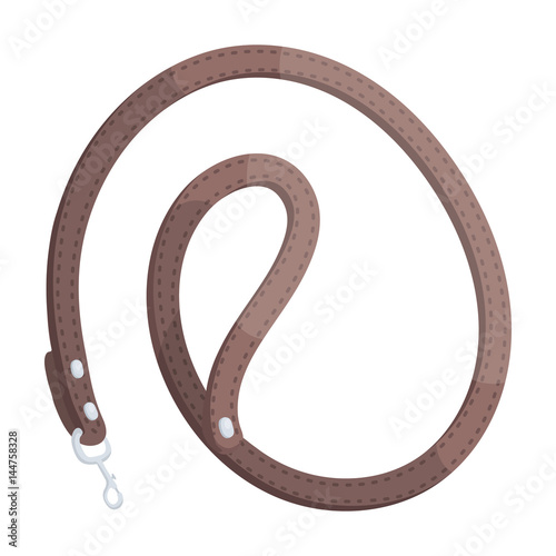 Leash for animals.Pet shop single icon in cartoon style vector symbol stock illustration web.