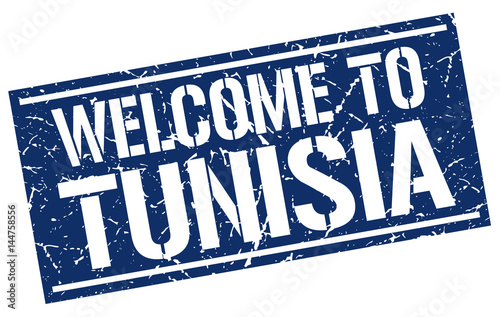 welcome to Tunisia stamp
