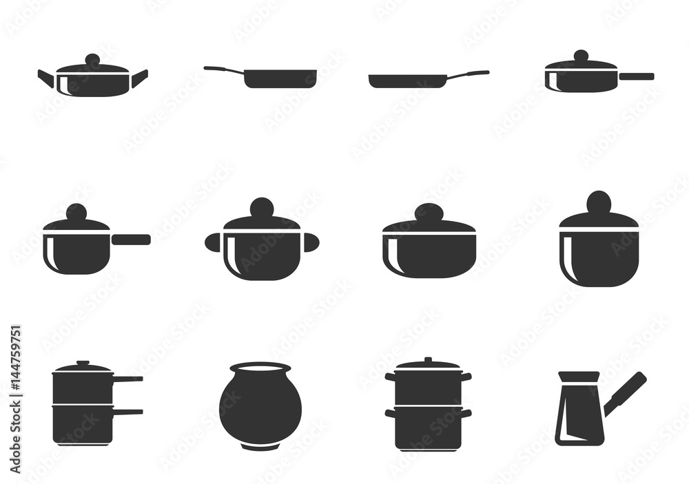 dish icon set dish icon set