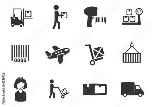 delivery service icon set