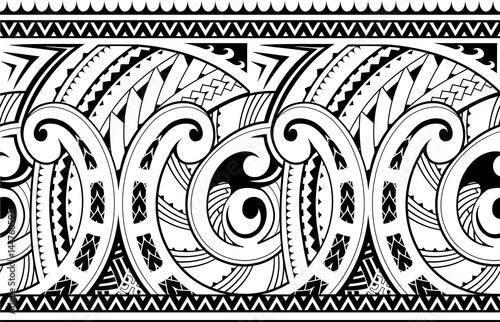 Seamless ethnic tribal ornament