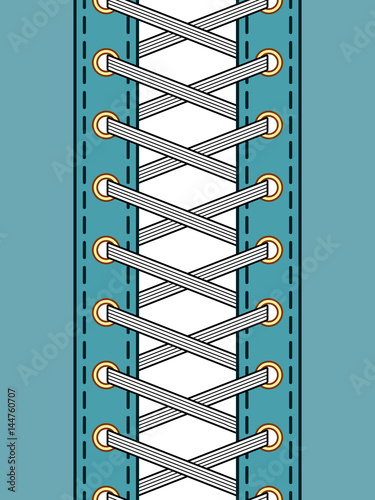 Abstract lacing illustration