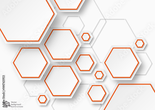Infographics Vector Background #Hexagons and Honeycomb Structure 