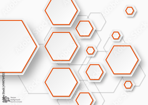 Infographics Vector Background #Hexagons and Honeycomb Structure 