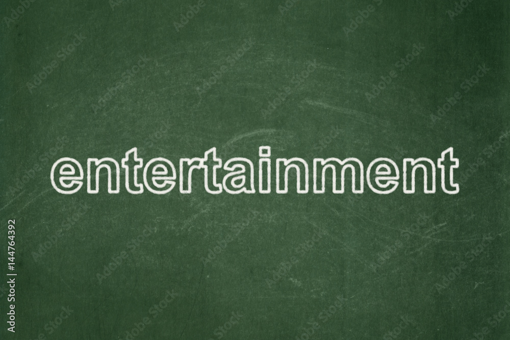 Fototapeta premium Holiday concept: Entertainment on chalkboard background