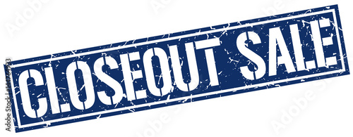 closeout sale square grunge stamp