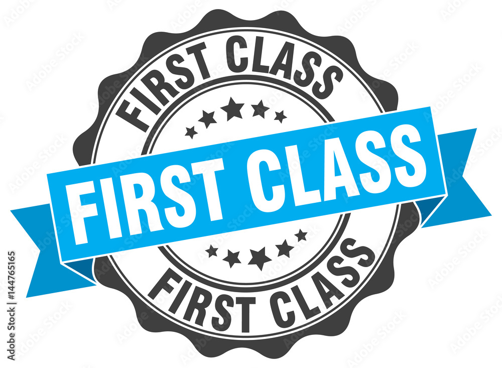 Obraz premium first class stamp. sign. seal