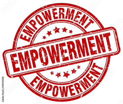 empowerment red grunge stamp