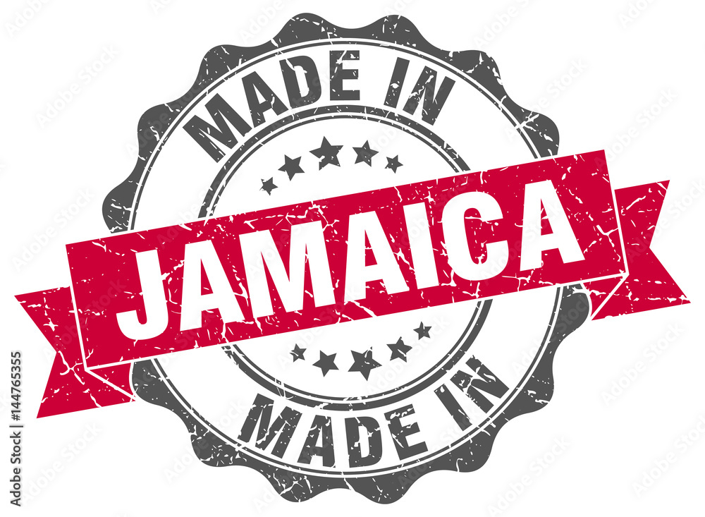 Obraz premium made in Jamaica round seal