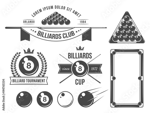 Billiards accessories and emblems