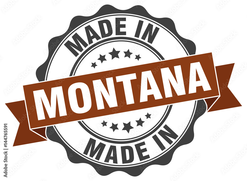 Fototapeta premium made in Montana round seal