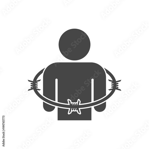 User icon with barbwire - Illustration
