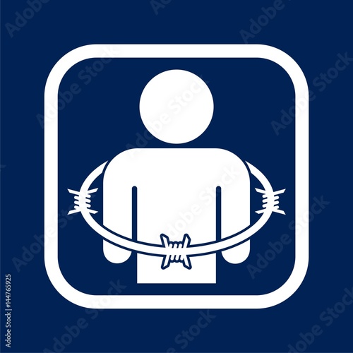 User icon with barbwire - Illustration