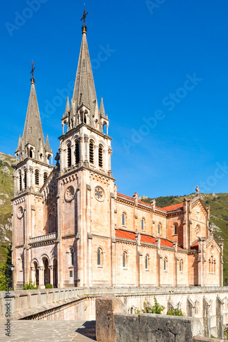 Basílica de Santa María la Real de Covadonga is a Catholic church located in Covadonga, Cangas de Onís, Asturias, Spain, that was designated as basilica on 1901