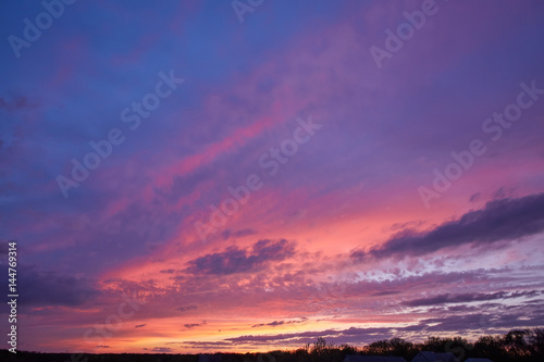 bright sunset sky background