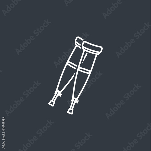 Crutches icon  photo