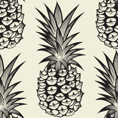Keuken achterwand Ananas patronen Naadloos ananaspatroon tropische vibe  © Volodymyr Vechirnii