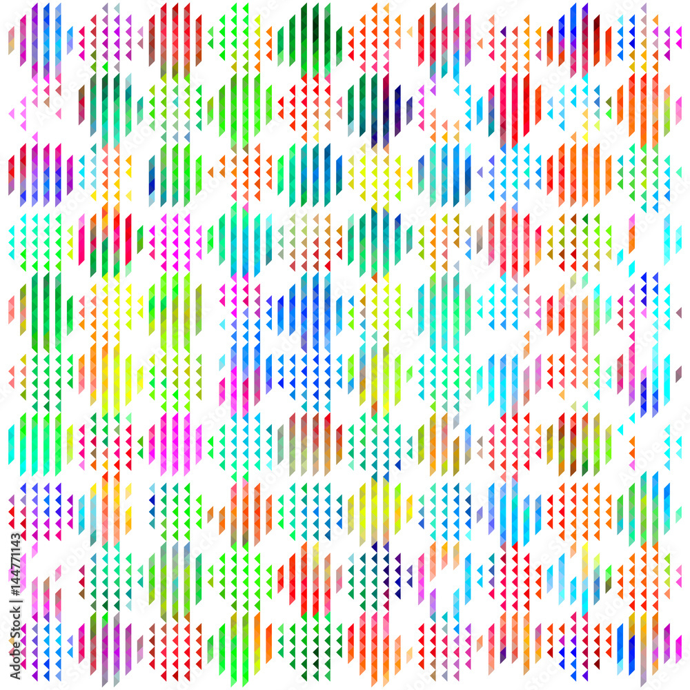 Colorful triangle shapes pattern background.