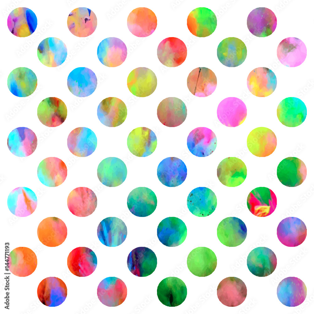 Watercolor polka dots pattern background. Watercolor polka dots pattern background.