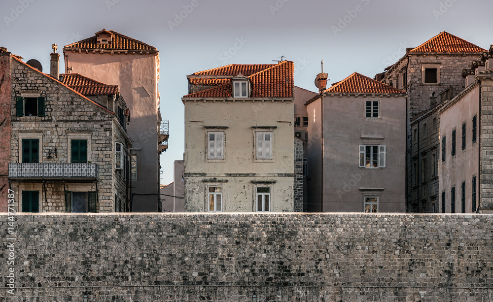 Old houses and rooftops of Dubrovnik, Croatia