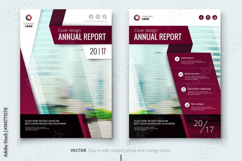 Corporate business annual report cover, brochure or flyer design. Leaflet presentation. Catalog with Abstract geometric background. Modern publication poster magazine, layout, template.