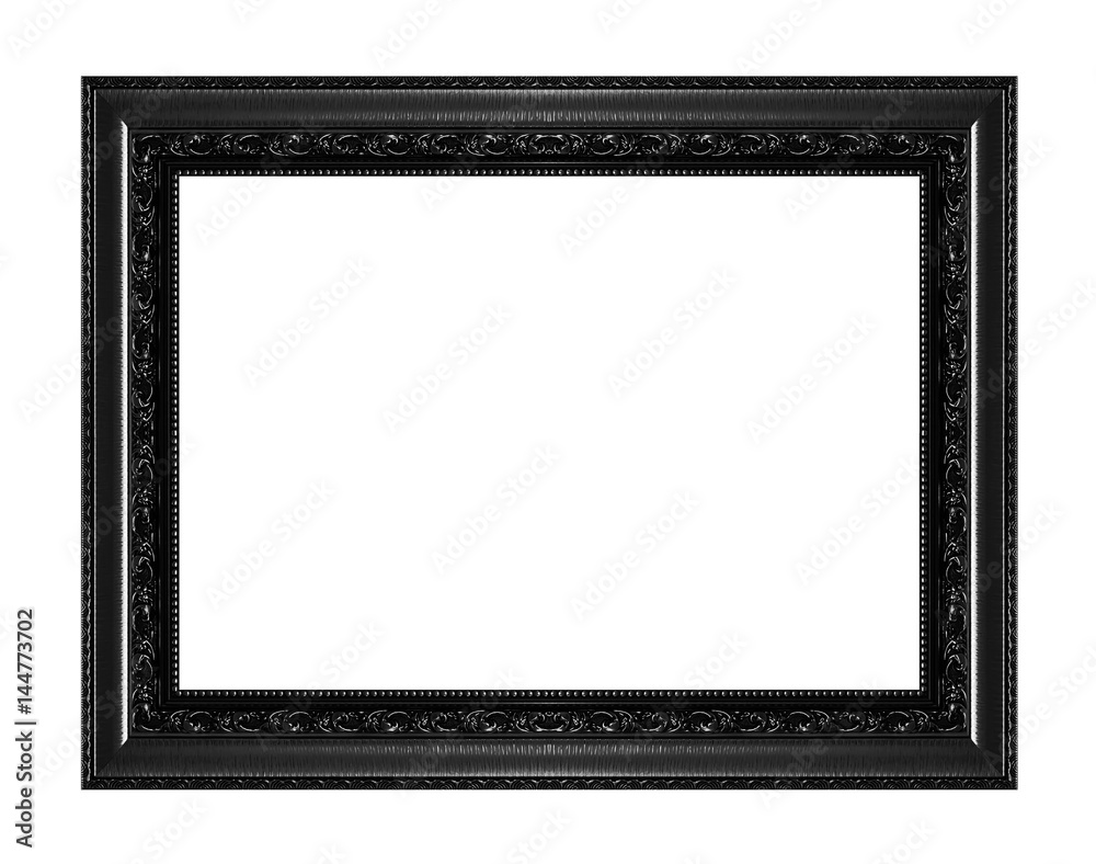 Antique black frame isolated on white background, clipping path Antique black frame isolated on white background, clipping path