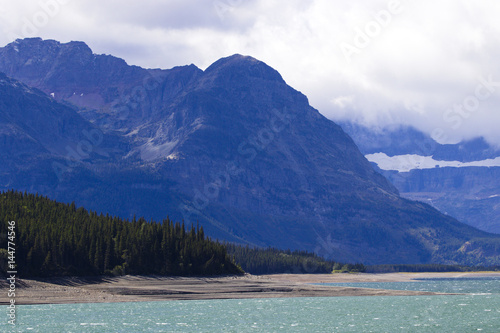 Lake Sherburne in Glacier National Park, Montana photo