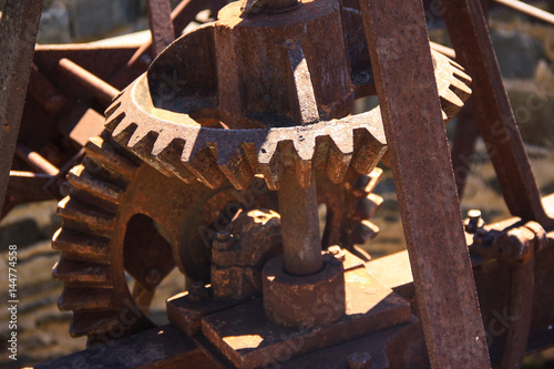 Old metal rusty gears