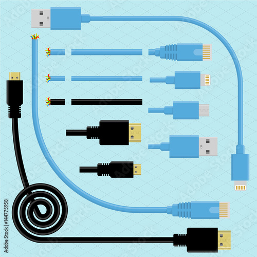 Cables and connectors. 