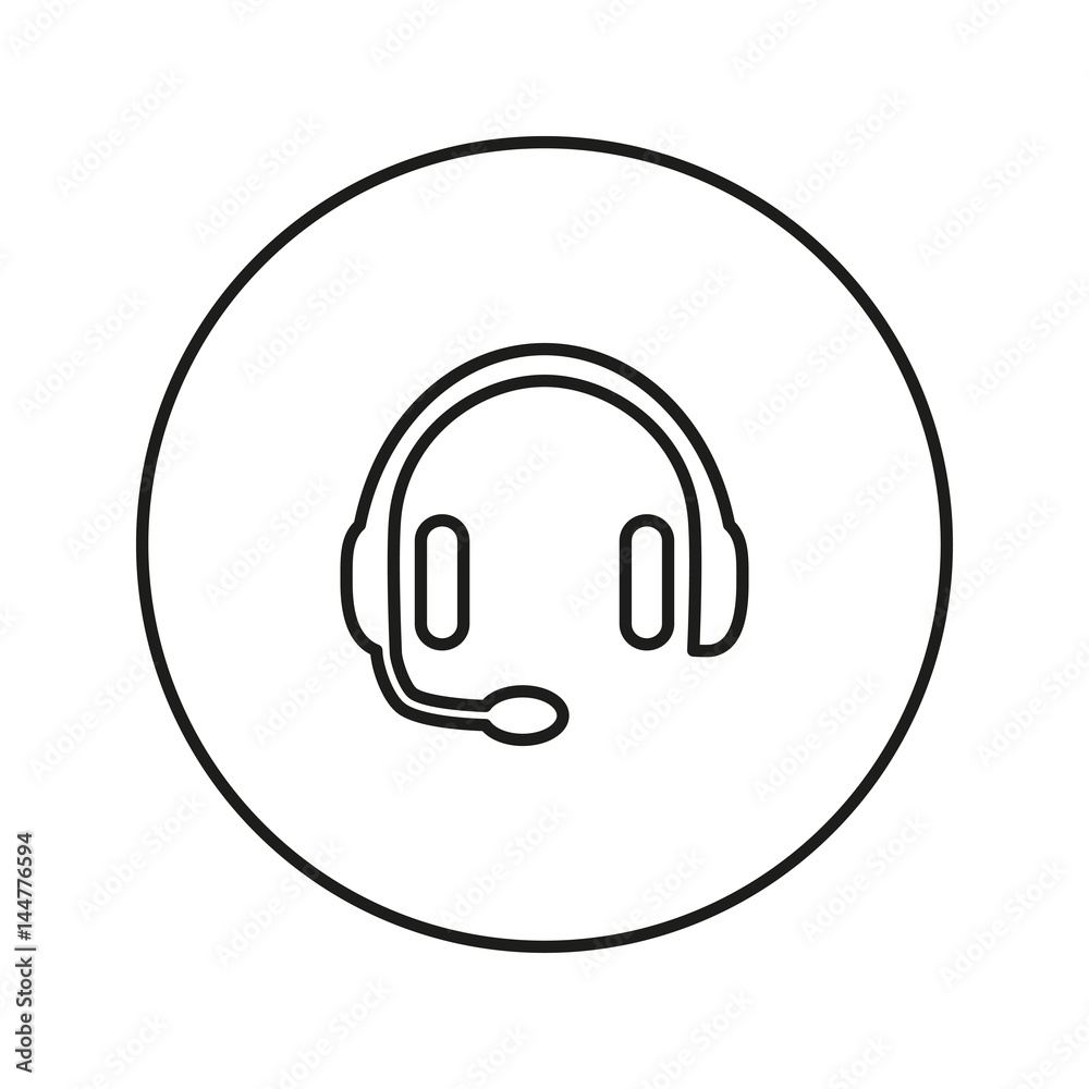 Vector headphones icon. Vector headphones icon.