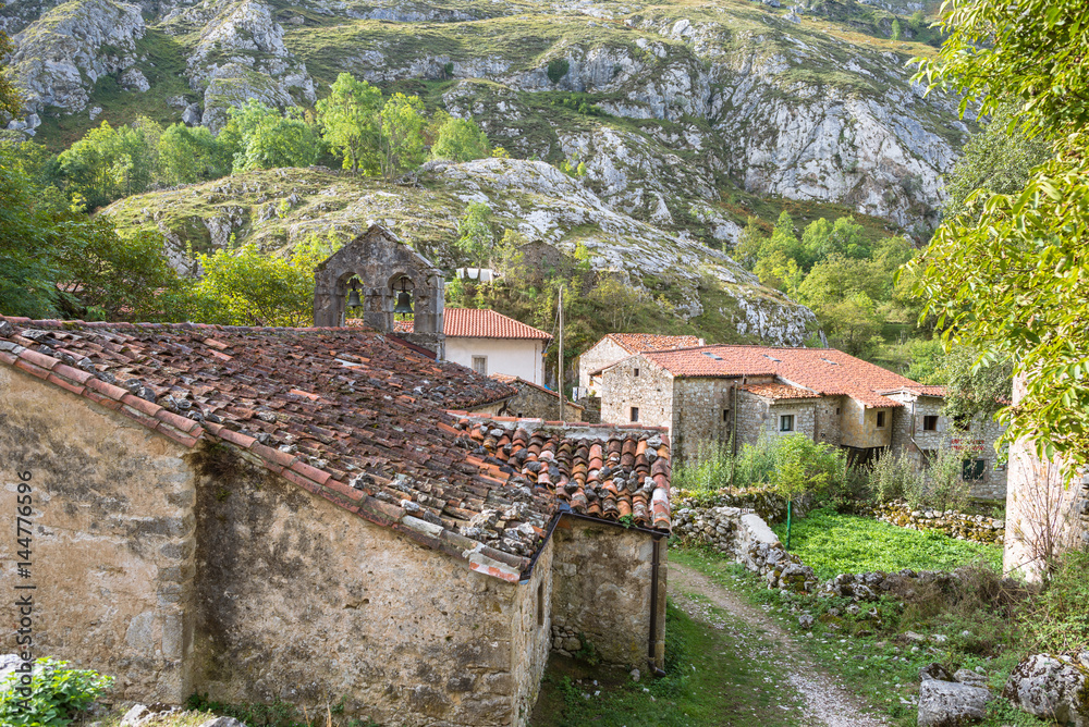 The village Bulnes in the Picos de Europa, is one of the remotest parishes in Spain. No roads reach Bulnes. It can now be accessed by an underground funicular railway from Poncebos as well by foot