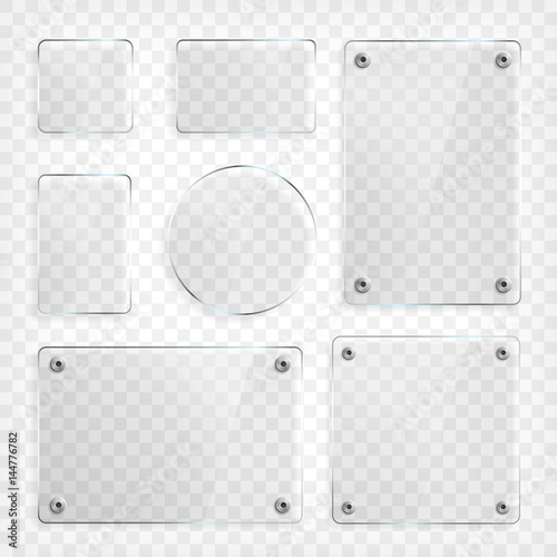 Transparent Glass Plates Set