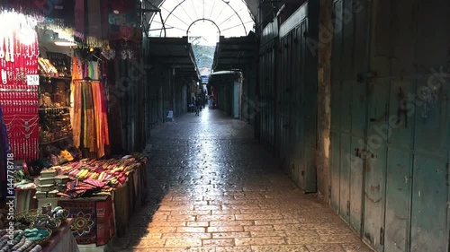 An alley in Jerusalem's Arab market photo