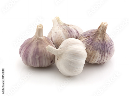 Garlic whole on a white background. Isolated