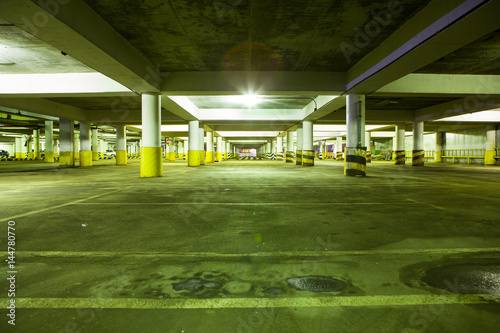 night  Underground parking light © daniil