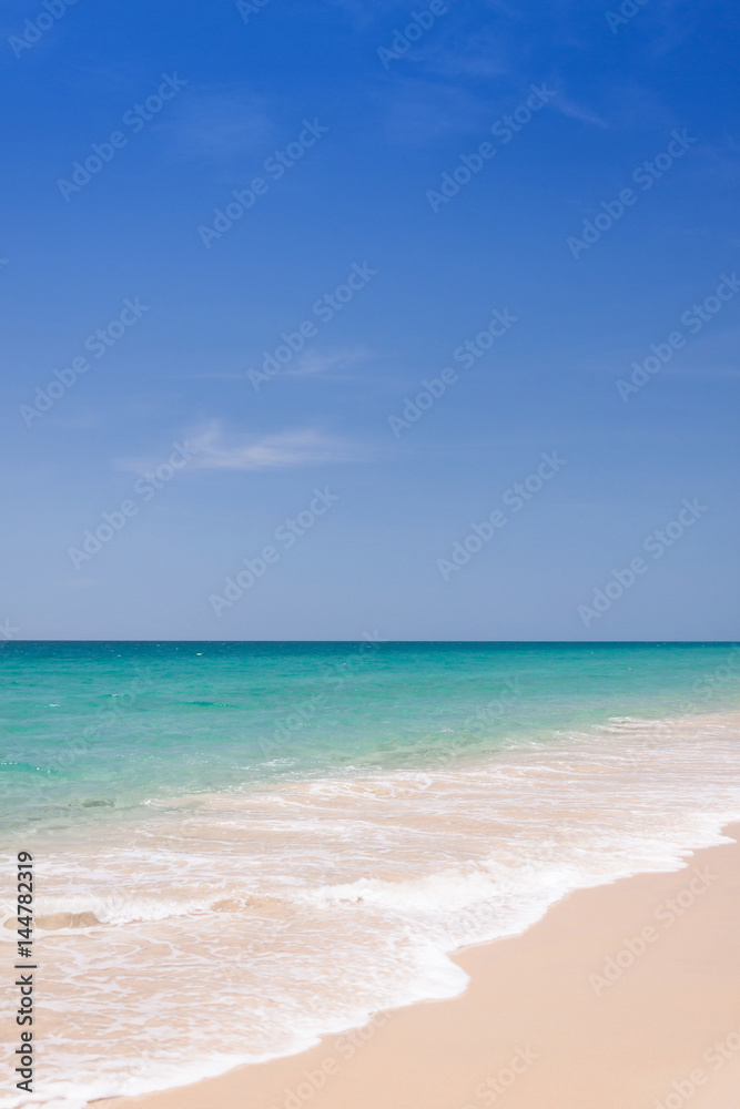 Beautiful wave and blue sky at Andaman sea,thailand