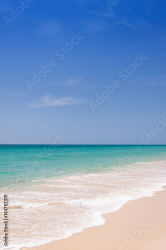 Beautiful wave and blue sky at Andaman sea,thailand